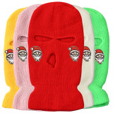 New Autumn and Winter Christmas Theme Three-Hole Warm Ski Hats