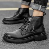 Fashion Men Genuine Leather Spring Autumn Ankle Boots DS06576