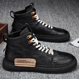 Men Autumn Lace-Up Fashion Leather Casual Boots