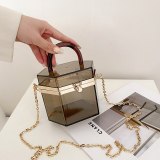 Fashion PVC Women's Acrylic Transparent Tote Handbags 50-86801-34