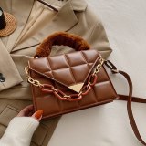 Fur Women Shoulder Business Totes Messenger Soft Leather Handbags 20718