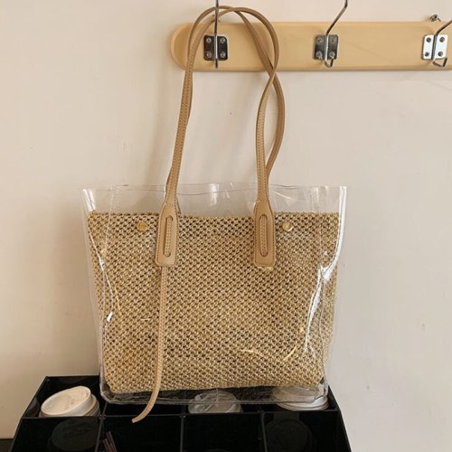 Summer Jelly Large Capacity Transparent Shoulder Bags 101-750213