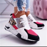 Women Fashion Lace Up Multicolor Round Toe Sneakers A20314