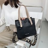 Women's Fashion Simple  PU Leather Square Tote Handbags 105-666273