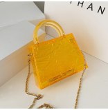 Women PVC Flap Single Fashion Solid Shoulder Transparent Handbags 50-8895364