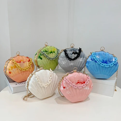 New Unique Design Texture Chain Shell Handbags 161-210112