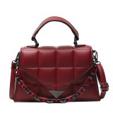 Women Shoulder Leather Small Square Chain Handbags 138-887283