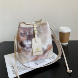 Fashion Trendy Smudged Color Bucket Shoulder Handbags 36-316778