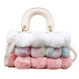 Winter Style Women Vintage Messenger PU+Faux Fur Handbags 12-811829