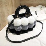 Winter Style Women Vintage Messenger PU+Faux Fur Handbags 12-811829