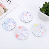 Baby Kids PU Leather Creative Folding Printed Logo Makeup Mirror A8101 B110112