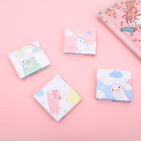 Baby Kids PU Leather Creative Folding Printed Logo Makeup Mirror A8101 B110112