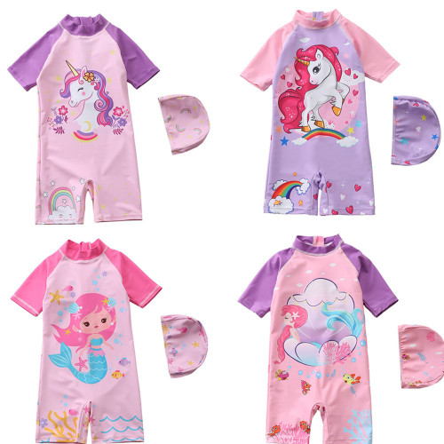 New Children's One-Piece Unicorn Girl Swimwear