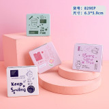 Baby Kids PU Leather Creative Folding Printed Logo Makeup Mirror A8101 B110112