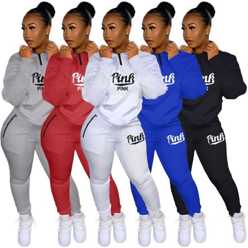 Women Pink Letter Tracksuits Tracksuit Outfit Outfits Jogging Suit Sports Suit YX924556