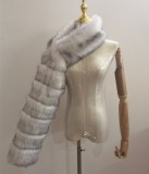 Faux Fox Fur Shawl Coat 0085162