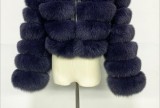 Women's Faux Fox Fur Stitching Coats 014758