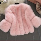 Fashion Women Winter New Faux Fur Short Thick Coats and Jackets 001829