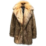 Autumn And Winter Men's Imitation Raccoon Long Jacket Coats 007889