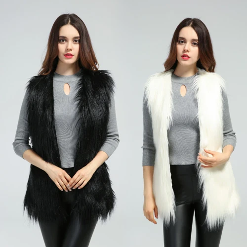 Winter Women Faux Fur Sleeveless Slim Warm Vest 002031