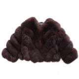 Women Stitching Imitation Fox Fur Coats 00516