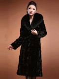 Women Faux Fox Mink Fur Fox Collar Coats 005465