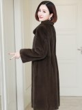Autumn Winter Women Mink Faux Fur Coats 007485