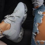 Women Matching Mesh Lace Up Outdoor Flat Breathable Sneakers YM-36576
