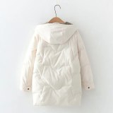 Women Hooded Down Cotton Jacket Winter Long Warm Parkas Bubble Coats