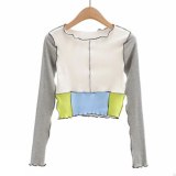 Women Sexy Long Sleeve  Short T Shirt Tops