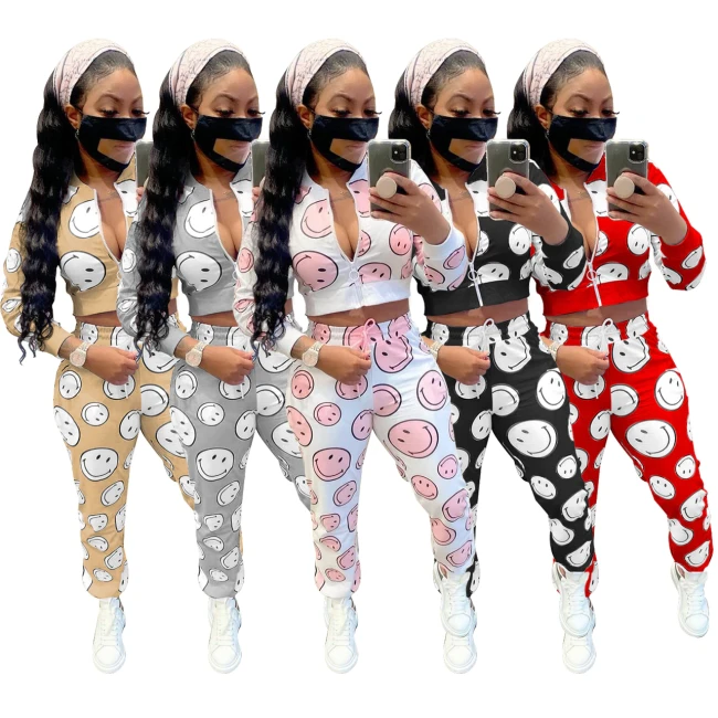 Women Two Piece Set Autumn  Streetwear Tracksuit W824354