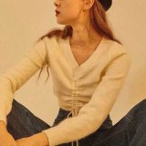 Spring korean sweater v neck fall sweater vintage knitted sweater cropped winter tops for women pullover jumper pull femmeGTT1352-65302Z81728D