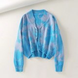 Women Fashion Cardigans Tie Dye Sweaters GPG963-78654Z122334