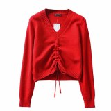 Spring korean sweater v neck fall sweater vintage knitted sweater cropped winter tops for women pullover jumper pull femmeGTT1352-65302Z81728D