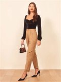 Vintage Sexy Women's Square Neck Long-sleeved Velvet Small Shirt Top YLX294-23589Z91425Z