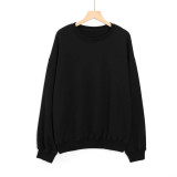Women's Autumn And Winter Lazy Style Loose Slimming Round Neck Tops