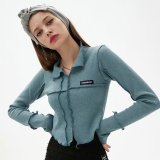 Women Long Sleeve Sexy Turn Down Collar Coats