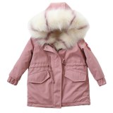 Kids Boy Winter Jackets With Fur Hooded Toddler Girls Faux Fur Jackets Fur Coats 191122