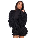 Women Sexy Hollow Out Tassel Knitted Fashion Sweater Coats Z011829