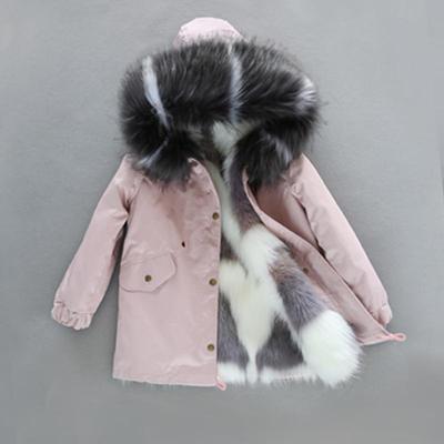 Winter New Kids Boys And Girs Faux Fur Parkas Coats 191627