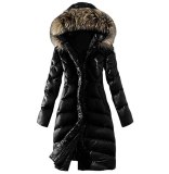 Fashion Slim High Imitation Raccoon Fur Collar Down Bubble Coats 001526