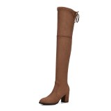 Women's Autumn Sexy Over the Knee High  Faux Suede Slim Boots S-30112