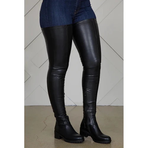 Women Over The Knee Fashion Straight Boots Y10293142