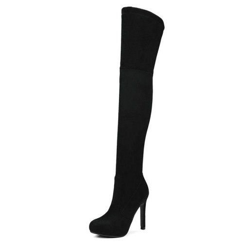 Women Over the Knee Faux Suede Thin High Heel Boots S-479810