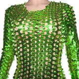Women Sexy See Through Party Long Sleeve Dresses S39020011
