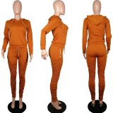 Women Hoodie Two Pcs One Set Tops With Bottom Pants Outfit Outfits L18192