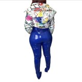 Women's Fashion New Cotton-Padded Winter Printing Hooded Coats UJ455869