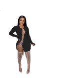Sexy Women Chain Hollow Out Full Sleeve Party Dresses AJ432536