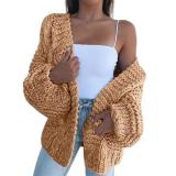Fashion Women Winter Faux Knitted Loose Warm Sweater 90213