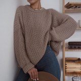 Women Elegant Knitted Loose Autumn Warm Sweater 82334